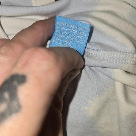 Women's J. Mclaughlin For Dillards Maria Halter Dress White & Blue Sz L - Picture 4 of 6